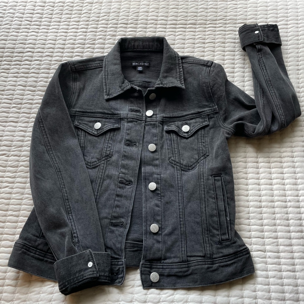 J Crew Black denim jacket